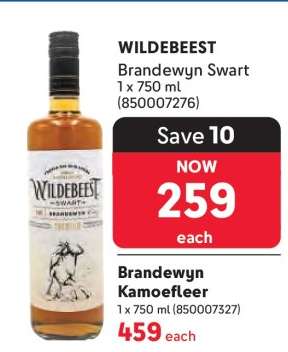 WILDEBEEST Brandewyn Swart