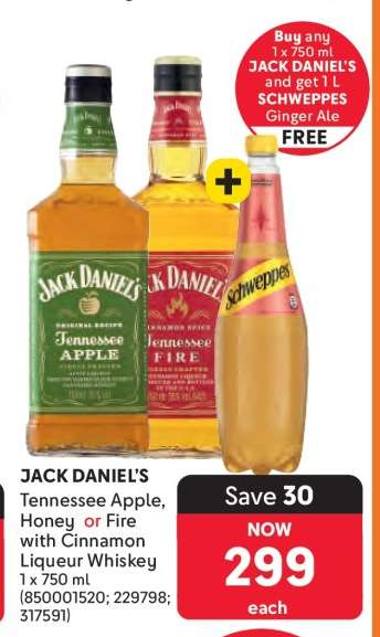 JACK DANIEL'S Tennessee Apple, Honey or Fire with Cinnamon Liqueur Whiskey