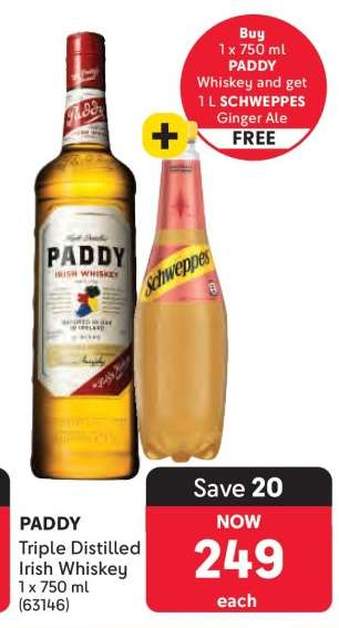 Paddy Triple Distilled Irish Whiskey