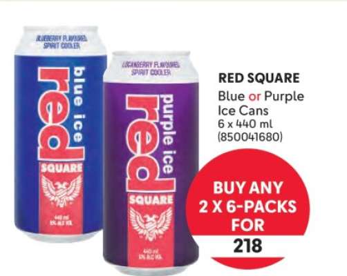 RED SQUARE Blue or Purple Ice Cans