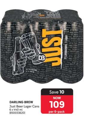 DARLING BREW Just Beer Lager Cans