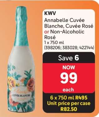 KWV Annabelle Cuvée Blanche, Cuvée Rosé or Non-Alcoholic Rosé