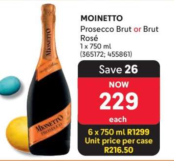 MOINETTO Prosecco Brut or Brut Rosé