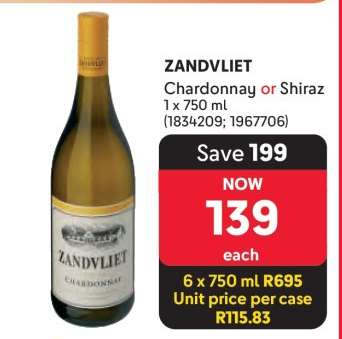 ZANDVLIET Chardonnay or Shiraz