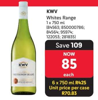 KWV Whites Range