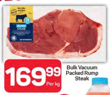 Bulk Vacuum Packed Rump Steak