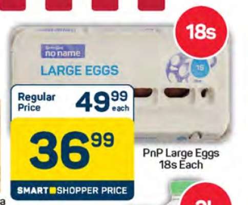 PnP Large Eggs 18s Each