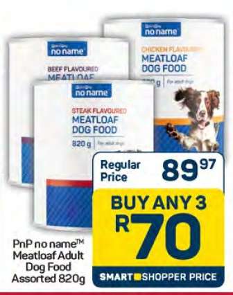 PnP no name™ Meatloaf Adult Dog Food Assorted 820g