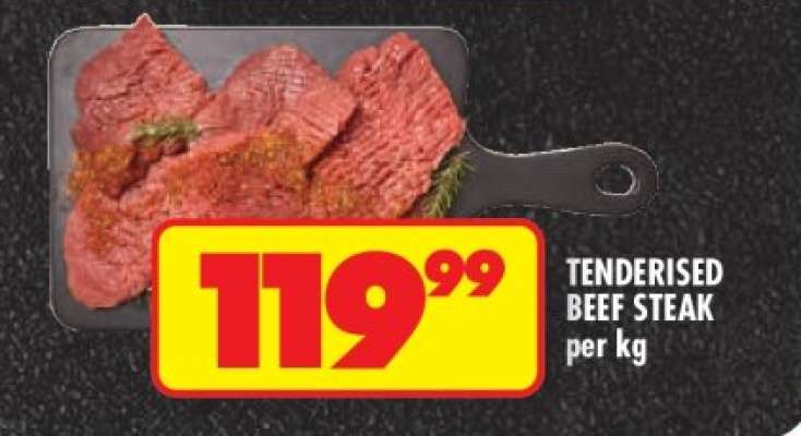 TENDERISED BEEF STEAK