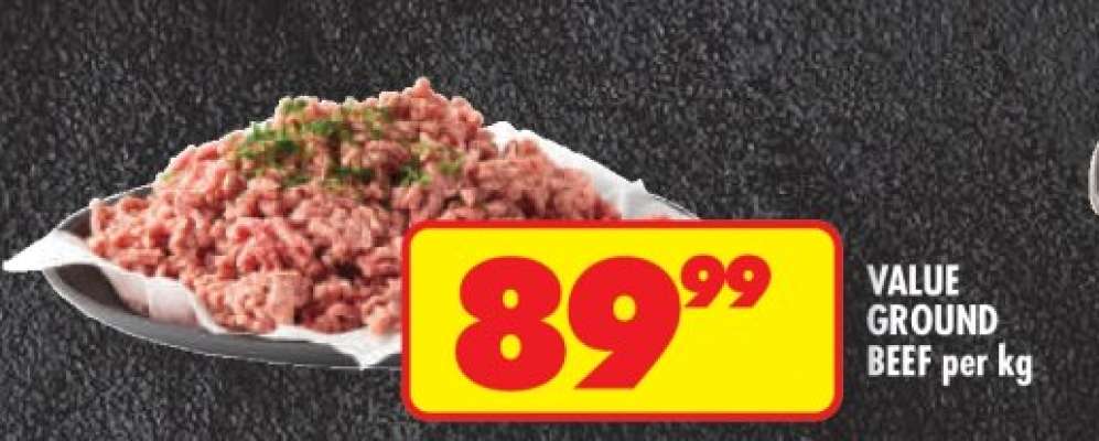 VALUE GROUND BEEF per kg