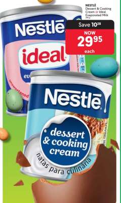 NESTLÉ Dessert & Cooking Cream or Ideal Evaporated Milk