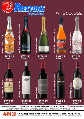 Prestons Liquor Stores catalogue  - 12/03/2026 - 08/04/2026.