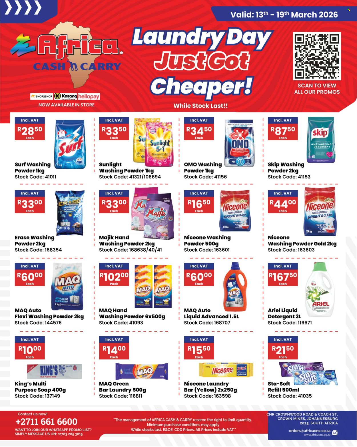 Africa Cash & Carry specials - 13/03/2026 - 19/03/2026. Page 1