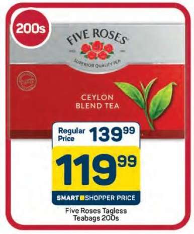 Five Roses Tagless Teabags-200s