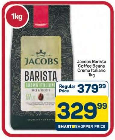 Jacobs Barista Coffee Beans Crema Italiano 1kg