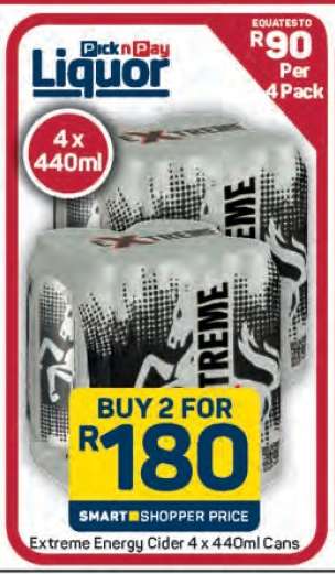 Extreme Energy Cider 4 x 440ml Cans