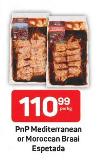 PnP Mediterranean or Moroccan Braai Espetada