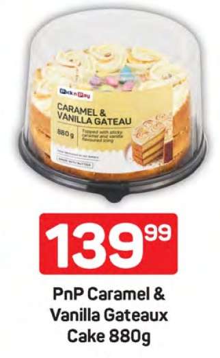 PnP Caramel & Vanilla Gateaux Cake 880g