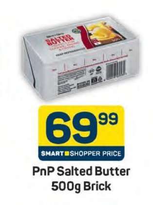 PnP Salted Butter 500g Brick