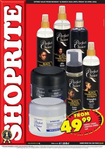 Shoprite catalogue  - 16/03/2026 - 30/04/2026.