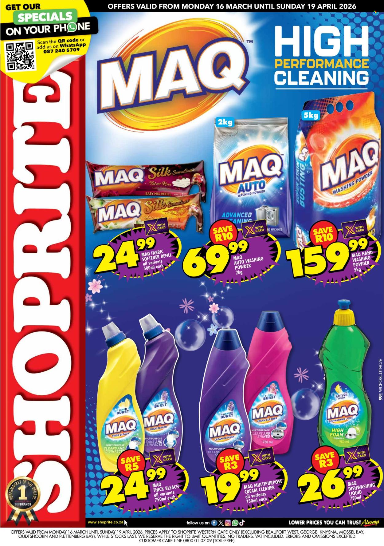 Shoprite specials - 16/03/2026 - 19/04/2026. Page 1