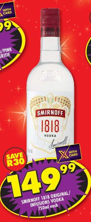 SMIRNOFF 1818 ORIGINAL/INFUSIONS VODKA