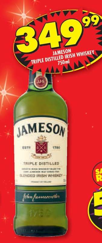 Jameson Triple Distilled Irish Whiskey 750ml
