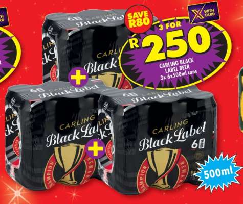 CARLING BLACK LABEL BEER