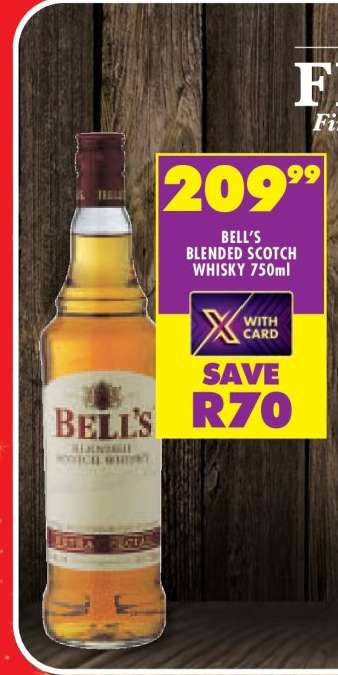 BELL'S BLENDED SCOTCH WHISKY 750ml