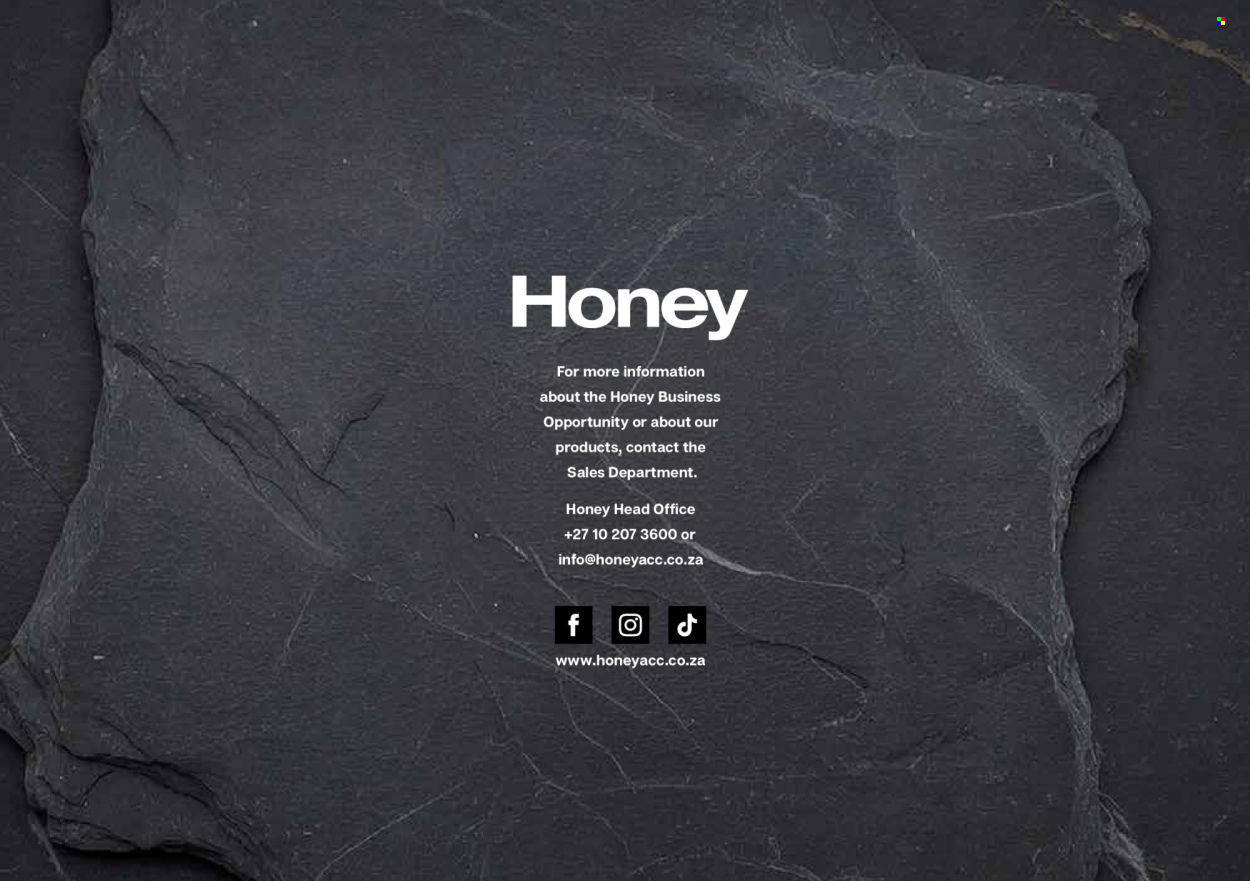 Honey specials. Page 156