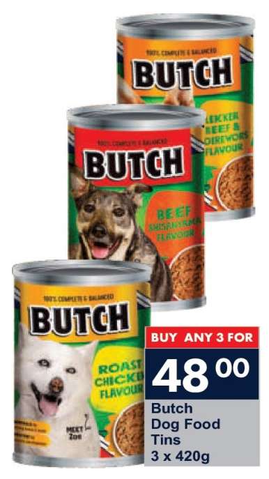 Butch Dog Food Tins