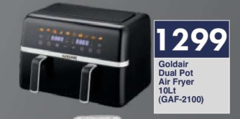 Goldair Dual Pot Air Fryer 10Lt (GAF-2100)