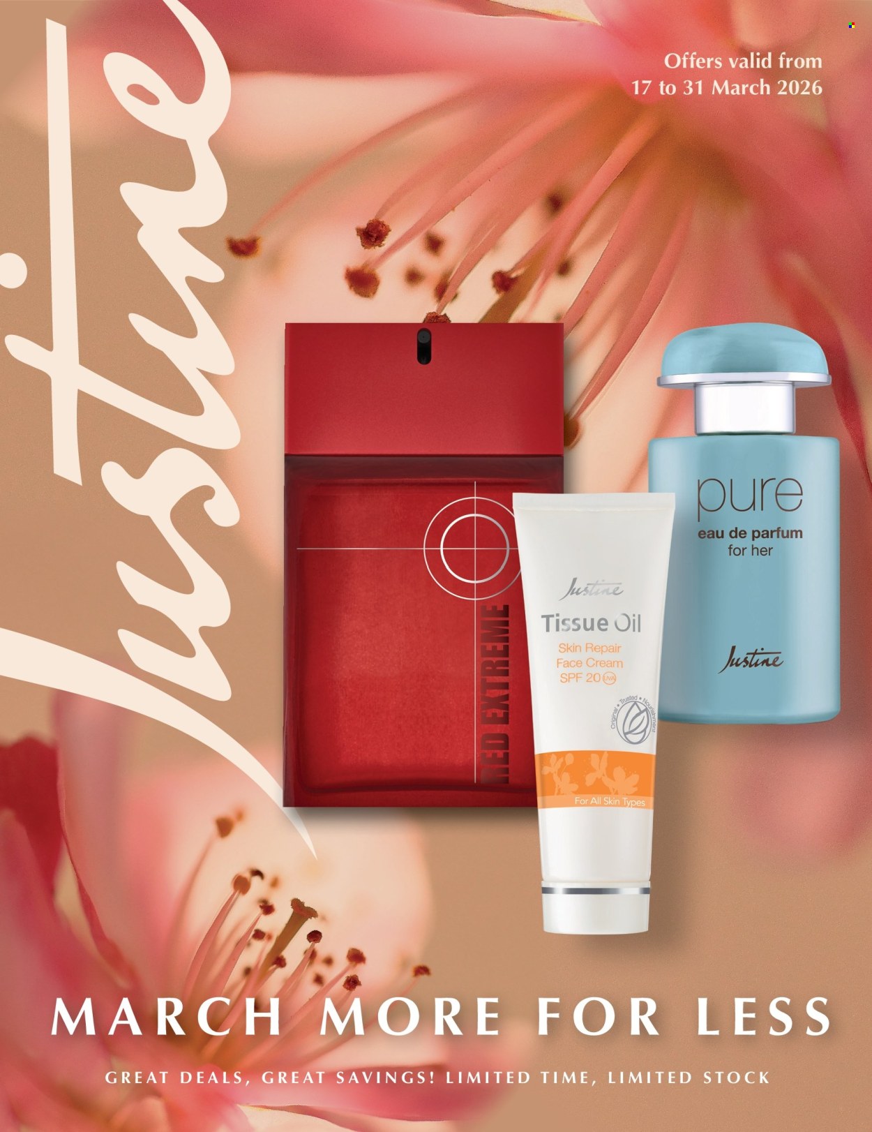 Justine specials - 17/03/2026 - 31/03/2026. Page 1