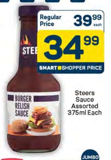 Steers Sauce Assorted-375ml Each
