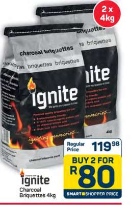 Ignite Charcoal Briquettes 4kg