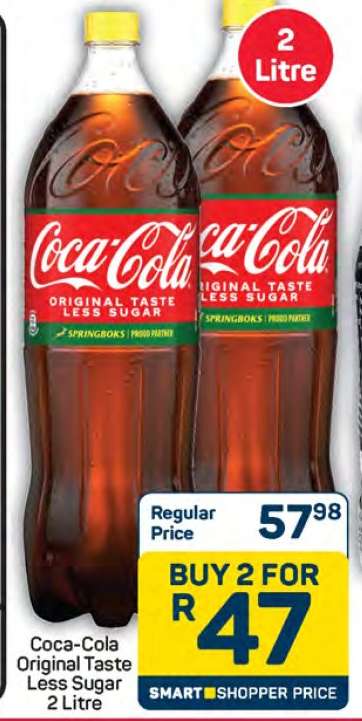 Coca-Cola Original Taste Less Sugar 2 Litre