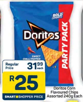 Doritos Corn Flavoured Chips Assorted 240g