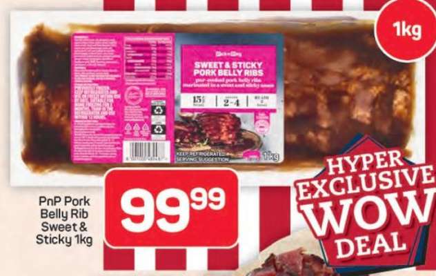 PnP Pork Belly Rib Sweet & Sticky 1kg
