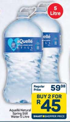 aQuelle Natural Spring Still Water 5 Litre