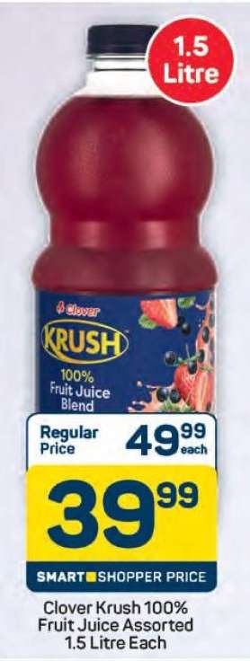 Clover Krush 100% Fruit Juice Assorted