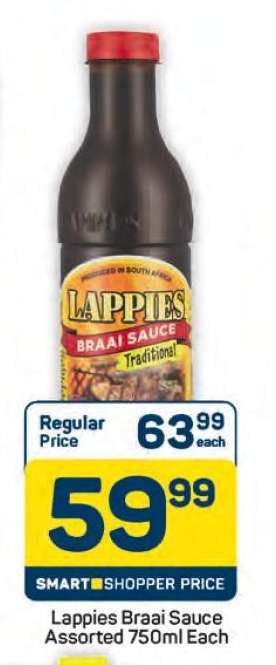 Lappies Braai Sauce Assorted 750ml