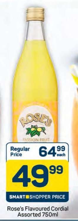 Rose's Flavoured Cordial Assorted 750ml