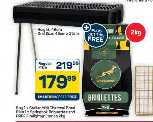Stellar Midi Charcoal Braai Combo