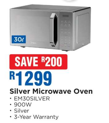 SILVER MICROWAVE OVEN