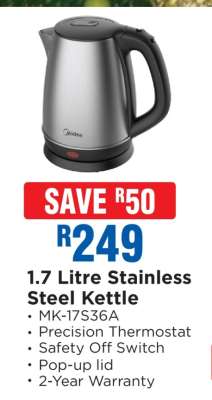 1.7 Litre Stainless Steel Kettle