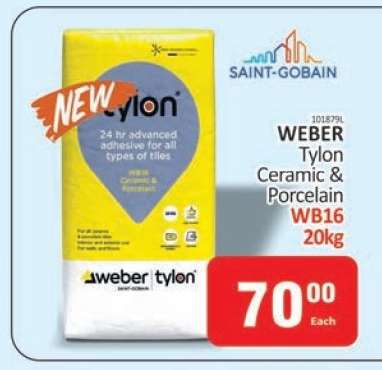 WEBER Tylon Ceramic & Porcelain WB16 20kg