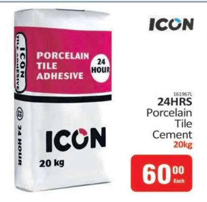 ICON 24HRS Porcelain Tile Cement 20kg