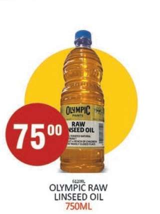 OLYMPIC RAW LINSEED OIL 750ML