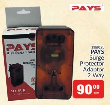 PAYS Surge Protector Adaptor 2 Way