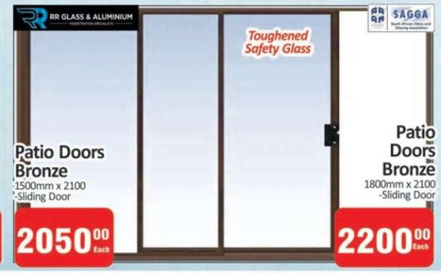 Patio Doors Bronze 1500mm x 2100
